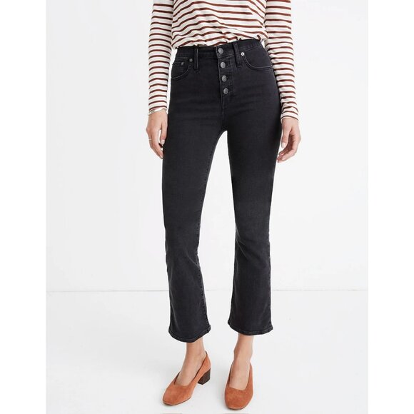 Madewell Cali Demi-Boot Jeans in Bellspring Wash: Button-Front Edition 28 - Picture 1 of 9